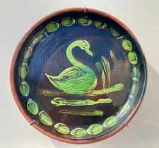 Poterie Assiette Patamban peint à la main émaillé Art populaire Mexique