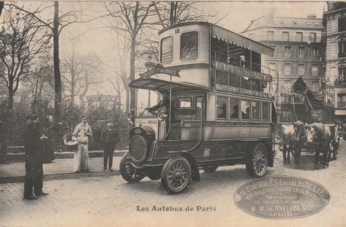 Cpa paris les autobus - cpa,
