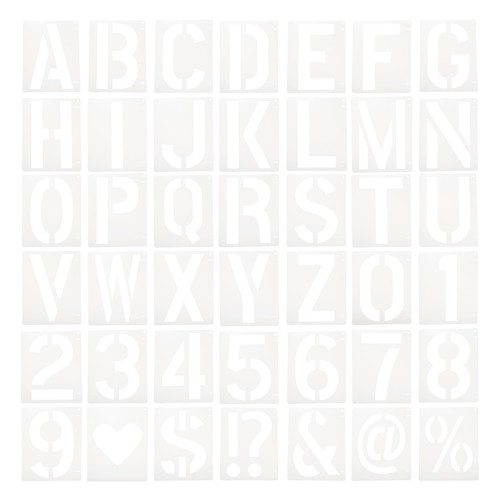 Pièces pochoirs lettres - pochoirs,