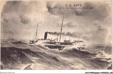 AHJP4-0482 - S S ANFA - PAQUEBOT DE LA CIE PAQUET PAR GROSSE MER