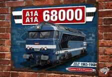 Plaque métal déco 30x20cm Locomotive Diesel A1A-A1A 68000 Train SNCF