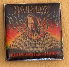 Johnny Hallyday - RARE   Broche Palais des sports 1982