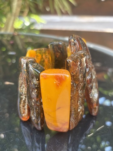 Ancien bracelet ambre vintage - ancien,