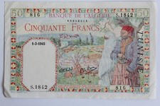 Billet 50 Francs Algérie 1