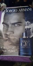 Affiche  parfum 120X170  AQUA DI GIO PROFONDO de GIORGIO ARMANI en bleu