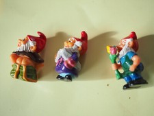 3 Nains de jardin Figurines Kinder Vintage 1992-1998