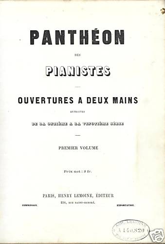 Panthéon des pianistes - des,