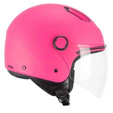 Casque Demi Jet LUKE Mono Rose