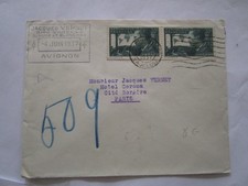 lettre 50g  jacques vernet cire d'abeille avignon 4/6/1937 2 tp mermoz