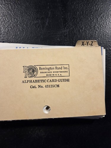 Remington rand alphabetize - rand,