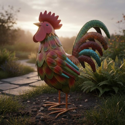 Coq décoratif fer - coq, en