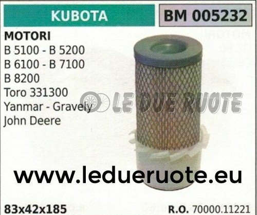 Filtre air moteur kubota b - filtre,