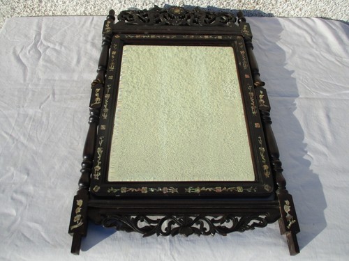 Miroir mural bois sculpte - mural,