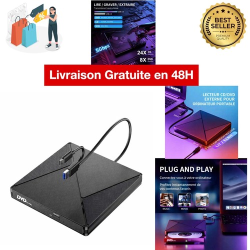 Lecteur dvd externe usb - lecteur, 3.0
