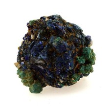 Chessylite ( Azurite ) + Cuprite. 23.65 ct. Chessy-les-Mines, Rhône, France. Ra