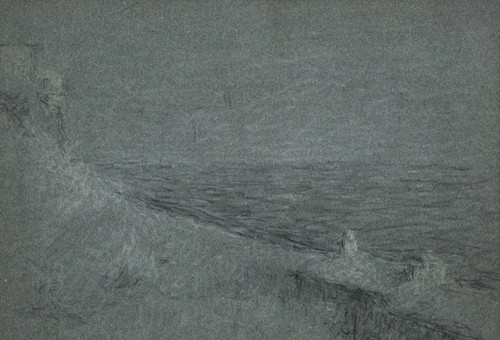 Ancien dessin bord mer - ancien,