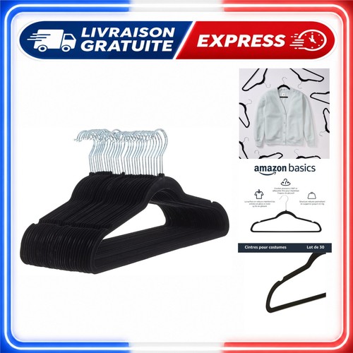 Cintres en Velours Noir Amazon