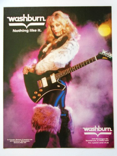 Affichette washburn guitare - affichette,