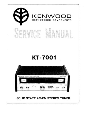 Manuel service pour kenwood - service,
