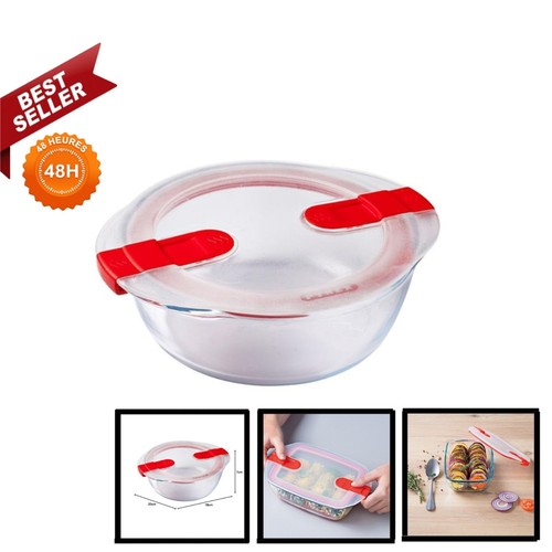 Pyrex plat rond - plat, avec