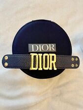 Vintage Leather Dior Bracelet 90's ? Round Navy  Vanity