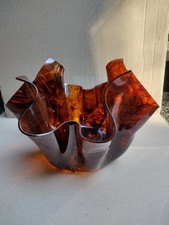 Grande Corbeille À Fruits Plexiglas Écaille De Tortue... Vintage 