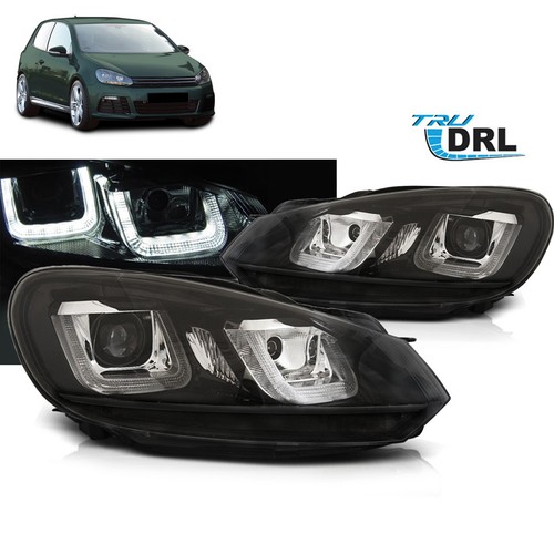 Phares led drl - u-led, black