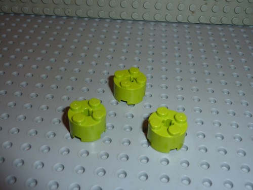 Lego lime round bricks - round,