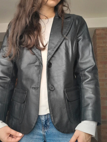 Veste cuir noir skipper - veste, xl