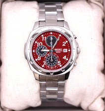 Montre Homme SEIKO SND495 P1 Chronographe ROUGE Neuve Dans Sa Boîte...