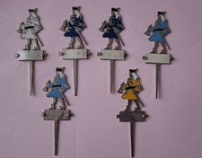 lot de 6 très rares piques cocktail  signés Sudre