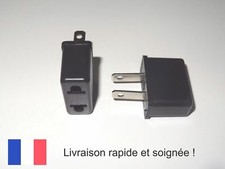 ADAPTATEUR ELECTRIQUE POUR PRISE AVEC 2 FICHES FRANÇAISE VERS PRISE AMÉRICAINE