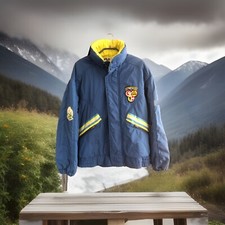 Vintage Fila Veste De Ski Savoie Olympique France 1992 Les Trois Vallées, Bleu