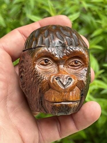 Tête singe bois - singe, en
