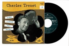 Charles TRENET Vinyle 45T EP JE CHANTE -Y A D'LA JOIE -BOUM -FLEUR CO. 1060 RARE