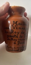 Ancien Pot A Moutarde Marron Moutardier Maille Collection Déco Cuisine Rétro