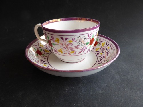 Tasse faience anglaise lustre - tasse,