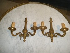 2 appliques 2 feux style louis