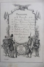 programme Fanfare 17° bataillon chasseurs1913.Detaille. Militaria