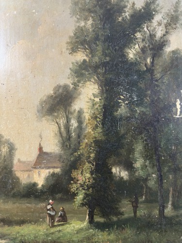 Huile sur toile marouflée - ,