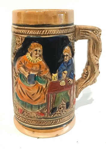 Ancienne chope bière decor - ancienne,