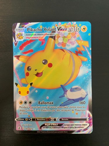 Carte pokémon pikachu volant - pokémon,