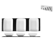 Plateau En Ardoise 30x10cm Avec 3 Coupes En Porcelaine H&H