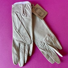 Gants vintage Christian Dior en cuir gris clair 1950s taille enfants modèle 3170