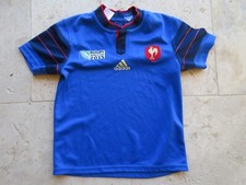 Maillot QUINZE DE FRANCE ADIDAS Rugby World Cup 2015 IRB bleu shirt 10 ans