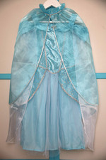 6-8Ans DEGUISEMENT FILLE ROBE +CAPE PRINCESSE ou FEE   H&M   bleu et argent