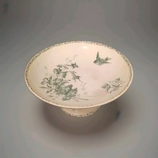 compotier Piédouche terre de fer choisy le roi pour E.bourgeois Oiseaux Fleurs