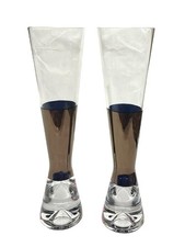 Rare paire de coupes à champagne – Tom Dixon Design contemporain - verre soufflé