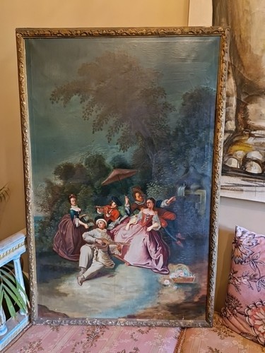 Peinture ancienne huile sur - ancienne,,