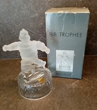 TROPHÉE Bibendum  Michelin en verre cristal d 'Arques en  Boite 